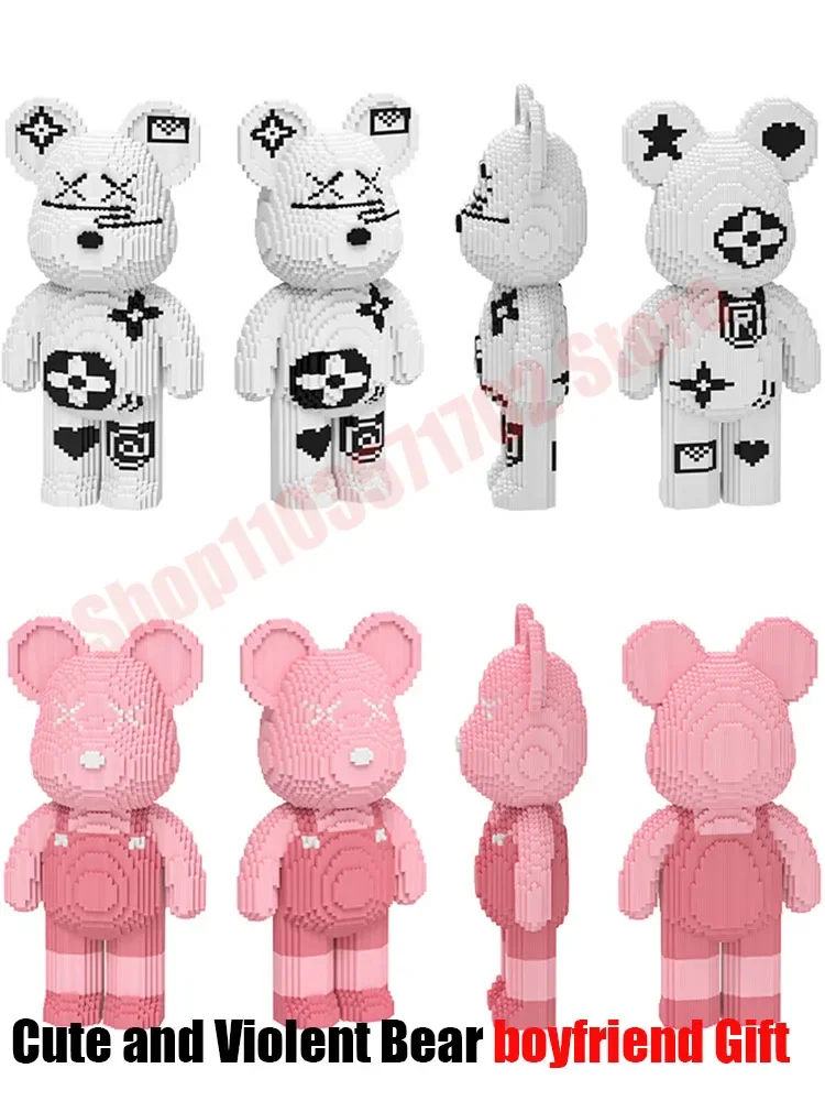 Конструктор Bearbrick микрочастицы любовь медведь наноблоки MOC мини-животные