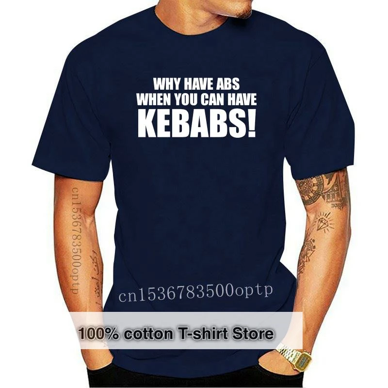 

Новая мужская футболка ABS KEBABS, черная забавная печатная комедия девиз, шутка, топ, Спортивная футболка, крутая Мужская футболка унисекс 2021 ...