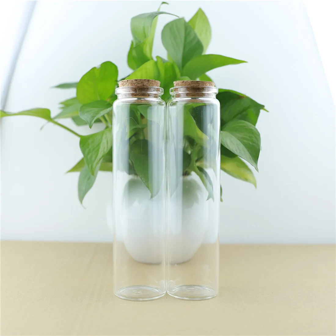 

6 Pcs/set 31*47*180mm 240ml Glass Bottle Cork Test Tube Storage Jar Bottle coffee bean Container Glass Jars DIY Vial