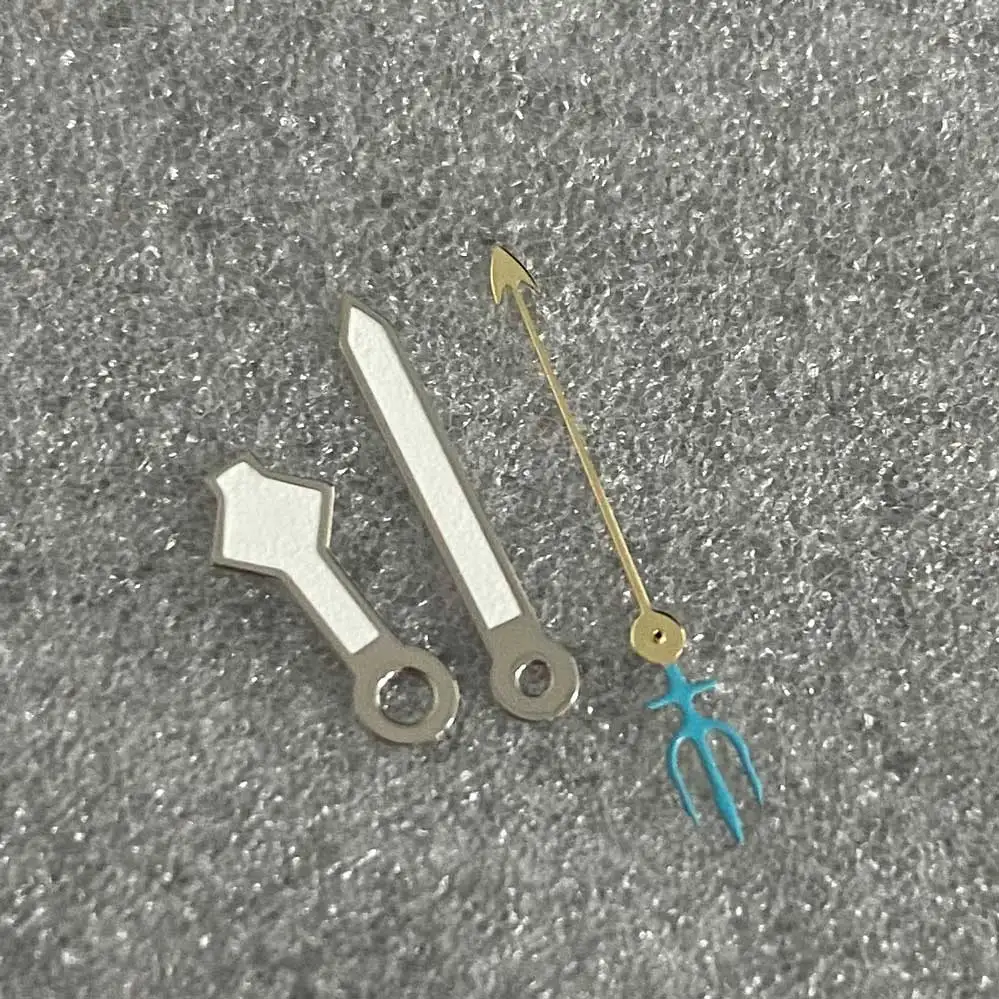 Watch Hands Silver-edged White Strong Green Luminous Spider Webs Watch Hands Fit NH35 NH36 4R 7S Automatic Movement