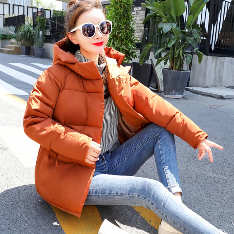Women's Winter Coat Parka Super Hot Short Hooded Mid-length Padded Jacket Korean Fashion Slim Fit Jacket Free Shipping Keep Warm