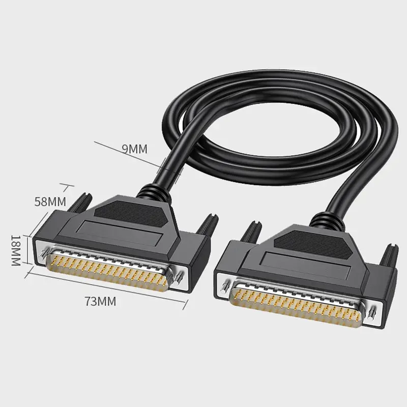 

DB37 Date Cable Connector Pure Copper Male to Male to Female Extension Cord Industrial Grade DB 37 Pin PLC Programmer Data Line