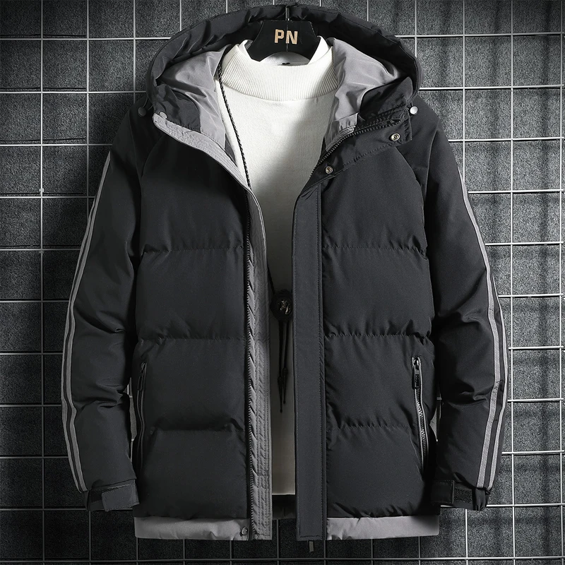 2022 Autumn Winter New Down Jacket Men's Hooded Thickened Warm Jacket Men's Fashion Casual Padded Jacket Men's Jacket Clothing