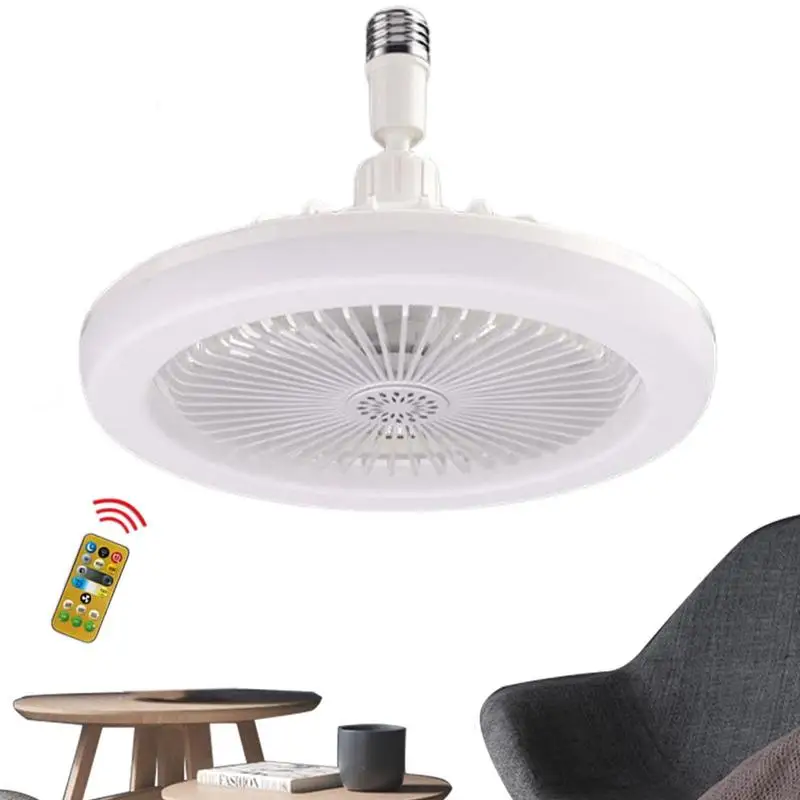 

Fan Light 2 In 1 E27 Ceiling Fan With Lights Remote Control Silent Motor Screw On Ceiling Light With Aromatherapy Transparent