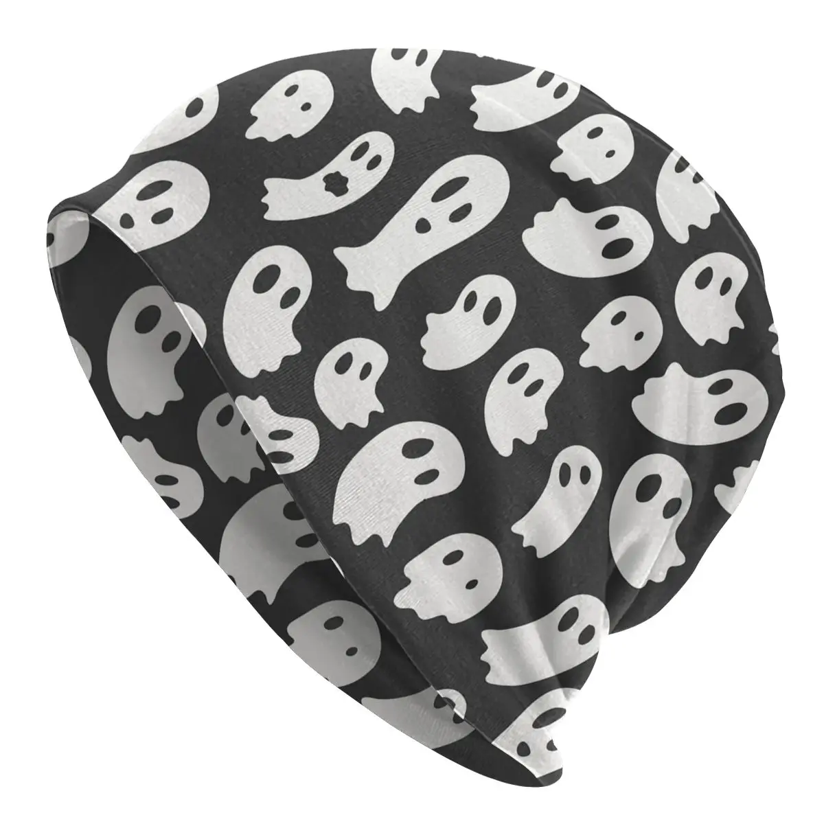 Halloween Horror Ghost Pattern Slouchy Beanie Men Women Custom Cool Winter Warm Skullies Beanies Hat Adult Knitting Bonnet Cap