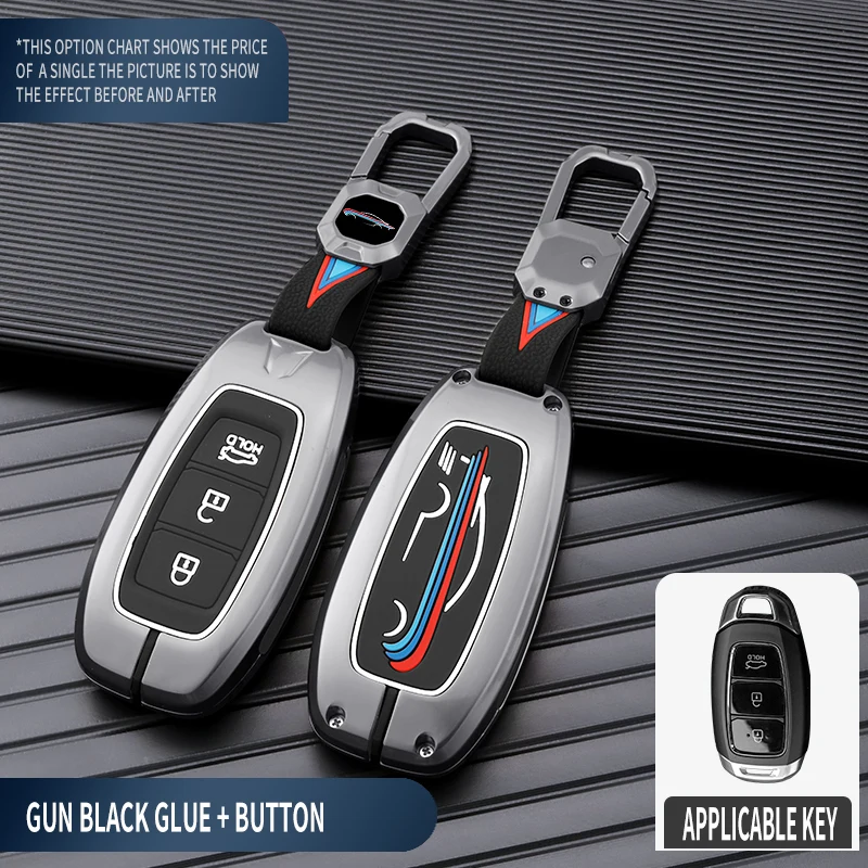 

Чехол для ключа из цинкового сплава для Hyundai i30 ix25 Elantra KONA Solaris Azera greatig TM Accent Santa Fe Palisade