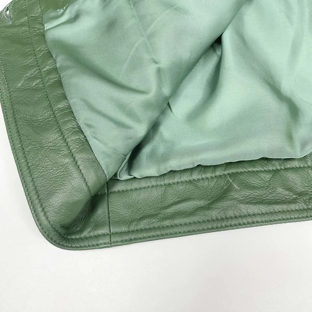 JANEFUR Leather Jacket Women 2023 New Short Single-Breasted Fashion Real Sheepskin Coat Chic Lady Blazer