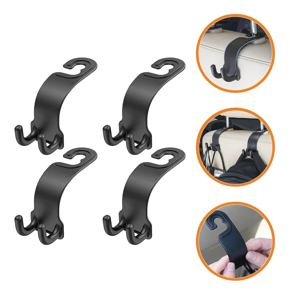 

4pcs Seat Headrest Hook Car Hanger Automotive Seat Storage Hook