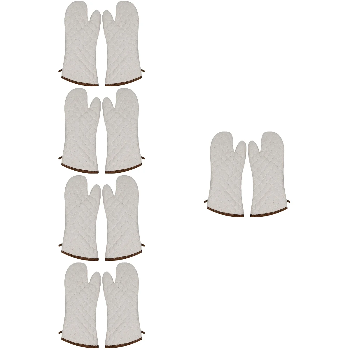 

5 Pairs of Kitchen Oven Oven Cooking Mittens Heat-resistant Pot Kitchen Accessory