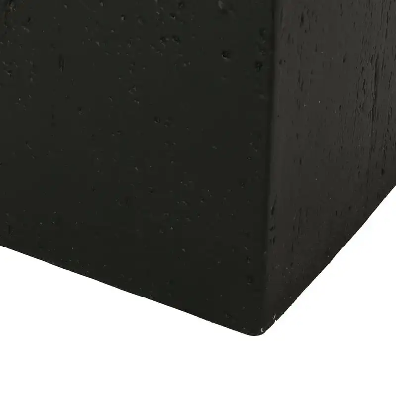 

Outdoor Cast Stone Square Planter, Set of 2, Black