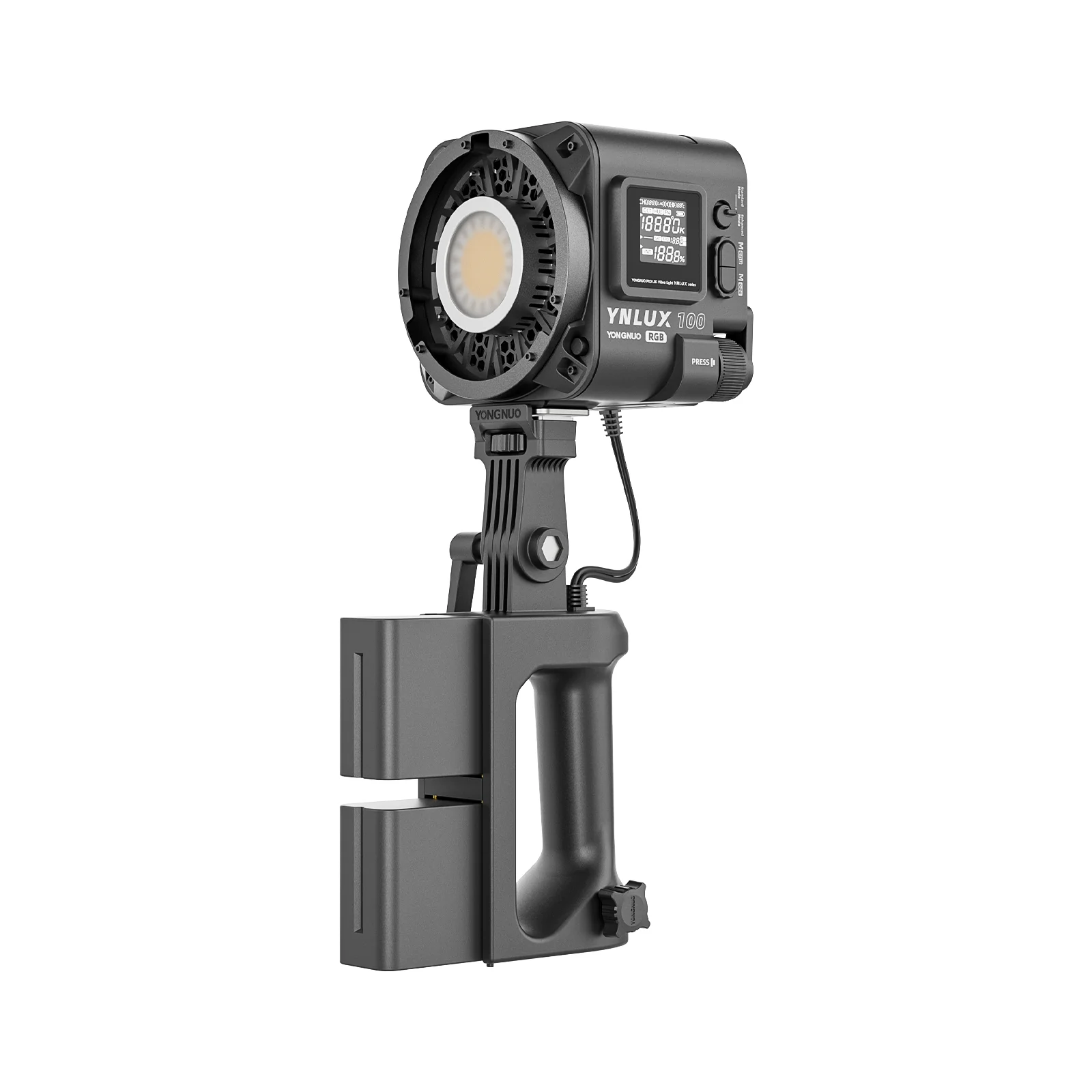 Фото Yongnuo LUX100RGB YNLUX100 RGB 120 Вт 2700–10000K Ручной уличный светодиодный светильник COB с креплением Bowens №5