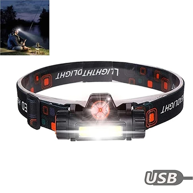 

Налобный фонарь Lanterm с аккумулятором 18650 и зарядкой по USB