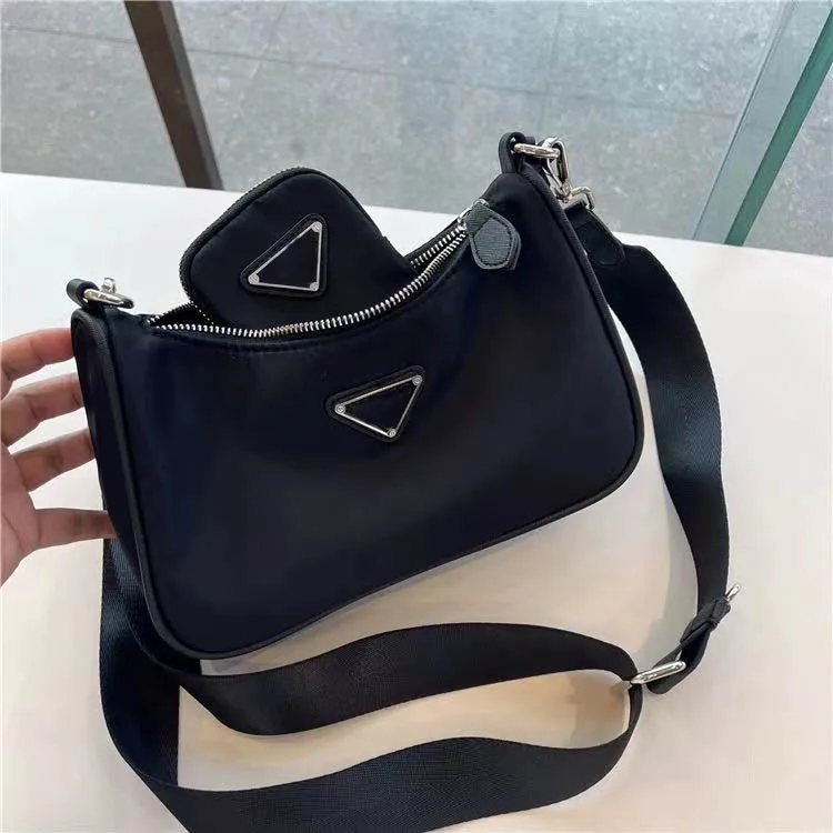 

Women Bags Ins Handsome Chain Shoulder Underarm Handbags All-match Portable three -in -one bag nylon Bag Female Design
