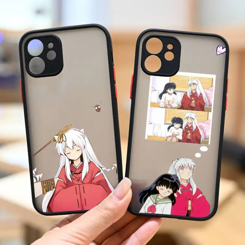 

Anime Japan Cartoon Inuyasha Higurash Phone Case For iPhone 12 11 Mini Pro XR XS Max 7 8 Plus X Matte transparent Back Cover
