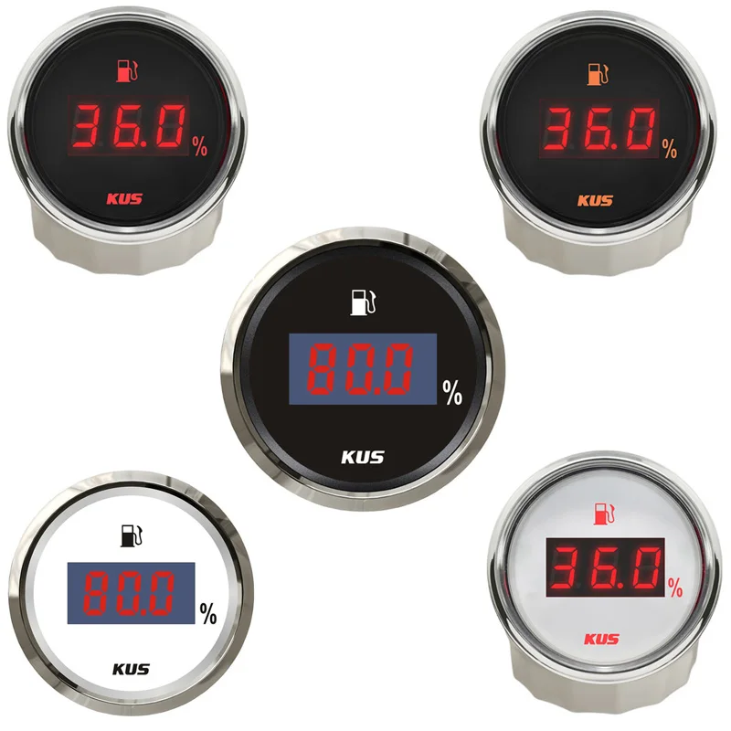 

Цифровой топливный манометр Kus, измеритель уровня топлива 0-100%, 0-ом или-33 Ом, устройство 52 мм для автомобилей, кораблей, грузовиков, яхт