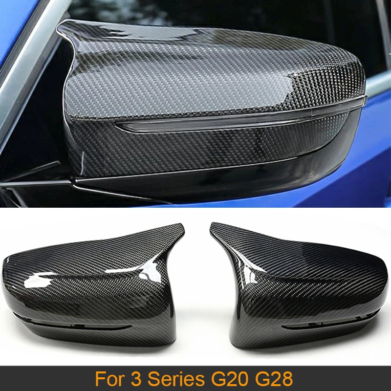 

Колпачки для зеркала заднего вида из углеродного волокна для BMW 3 серии G20 G28 2019 2020, колпачки для боковых зеркал, сменные только LHD