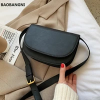 saddle bag small pu leather crossbody bags for women winter shoulder chest bag fashion ladies handbags and purses