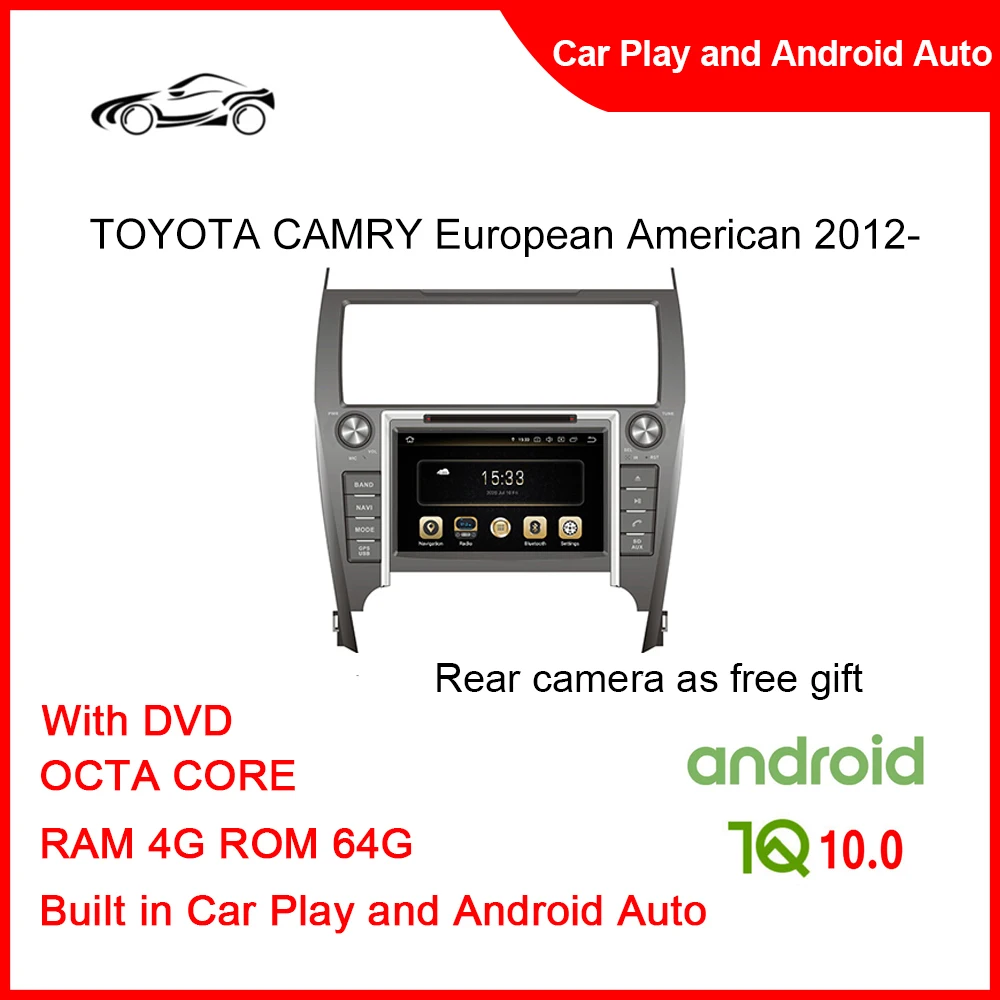 

Автомобильная электроника CUSP с большим экраном, Автомагнитола для TOYOTA CAMRY 2012- 8 дюймов, ОЗУ 4 Гб, ПЗУ 64 ГБ, автомобильный DVD-плеер, радио, стерео