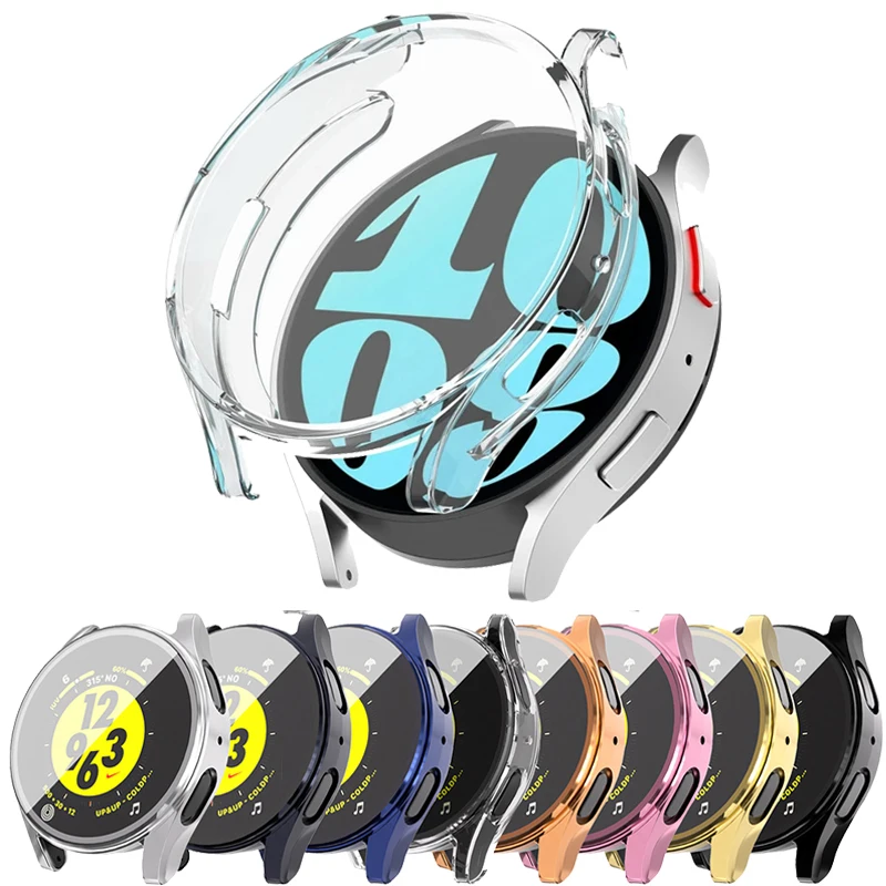 Мягкий чехол из ТПУ с полным покрытием для Samsung Galaxy Watch7 40 мм 44 защитная пленка