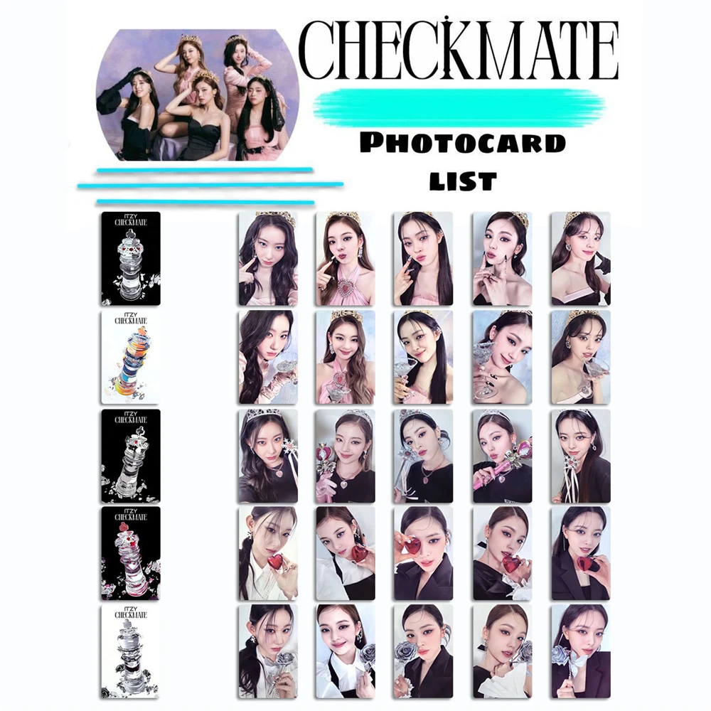Мини-альбом KPOP ITZY DCHECKMATE фотокарточка двусторонняя коллекция почтовых открыток