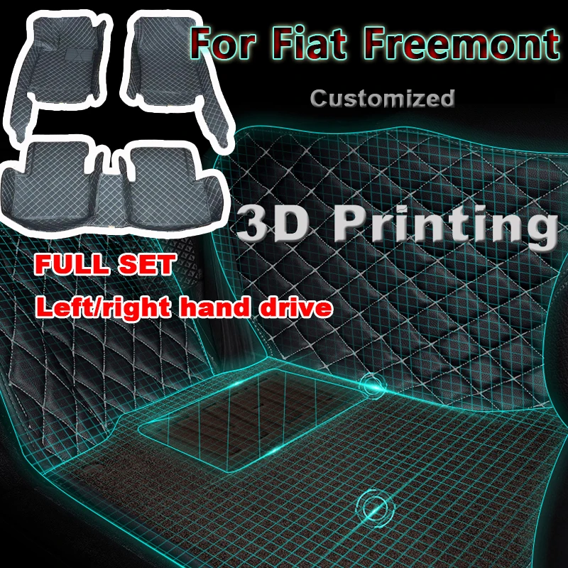 

Автомобильные коврики для Fiat Freemont 2011 ~ 2019, 7 сидений, водонепроницаемые коврики для авто, автомобильные коврики, напольные автомобильные акс...