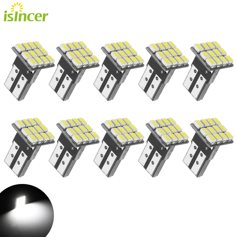 

ISincer T10 W5W светодиодный ная лампа 12SMD клиновидный Автомобильный интерьер светодиодная лампа клиновидный купол для приборной панели лампы дл...