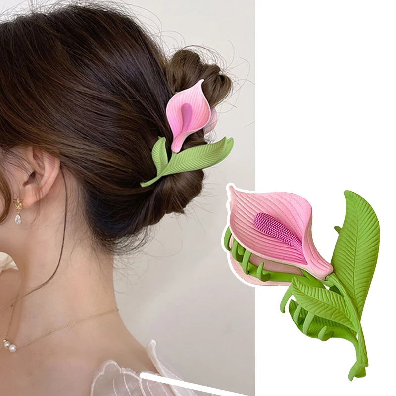 

Calla Lily Flower Crab Hair Clip for Women Hairpin Shark Hair Claw Clips Headdress Girls Hair Accessories Summer 2022 Haarclip