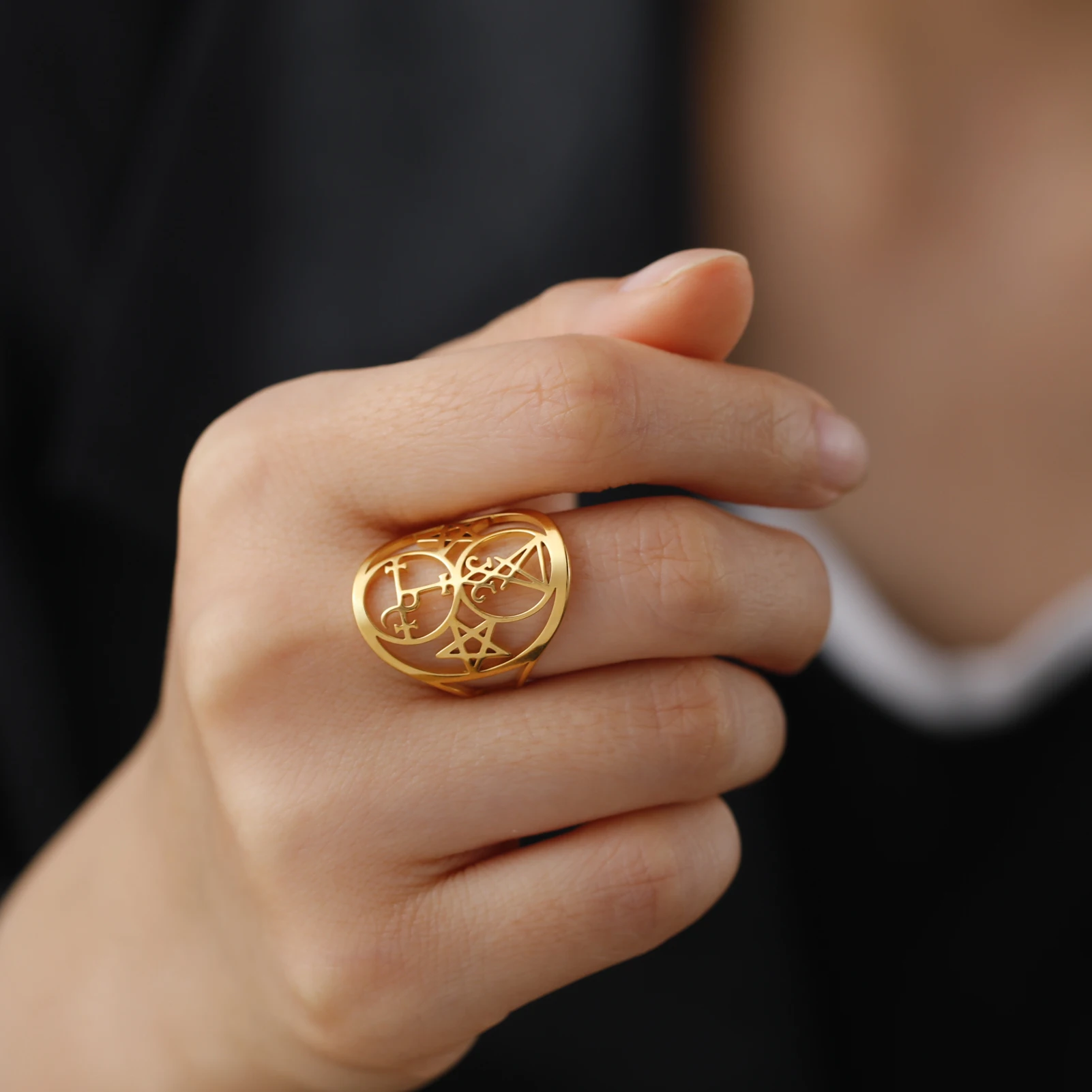 Женское регулируемое кольцо с дьявольским уплотнением из нержавеющей стали