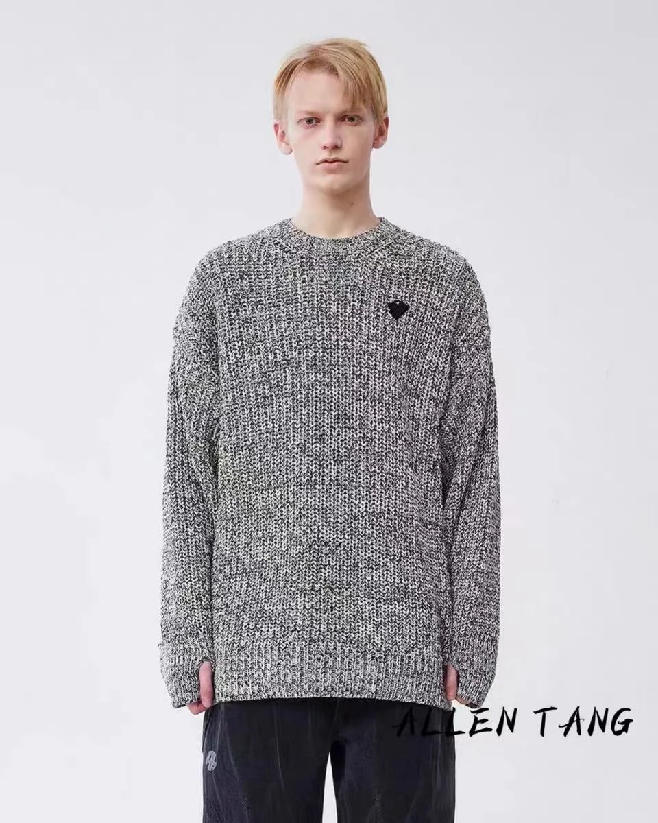 

ADER New snowflake mini logo stick round neck sweater