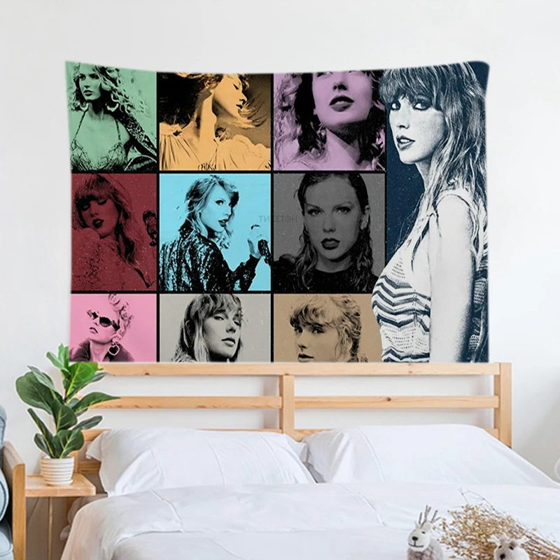 

Photo Wallpaper on the Wall Decor T-taylor Swift Anime Tapestry Aesthetic Bed Room Decoration Accessories Tapries Tapestries