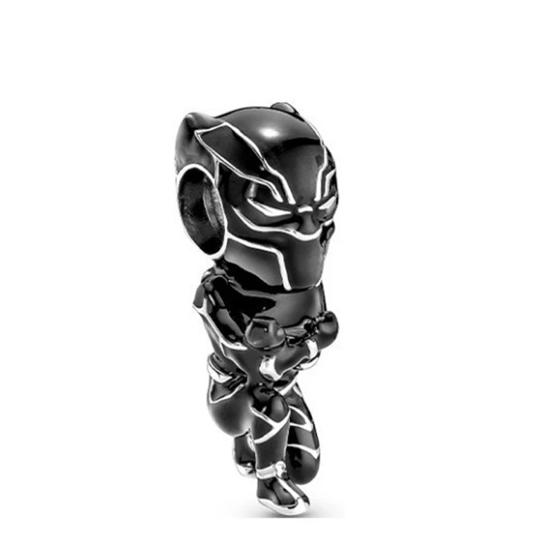 

Fit Pandora The Avengers Black Panther Charms for Jewelry Making Women Bracelet Accessories Disney Marvel Spiderman Beads Bangle