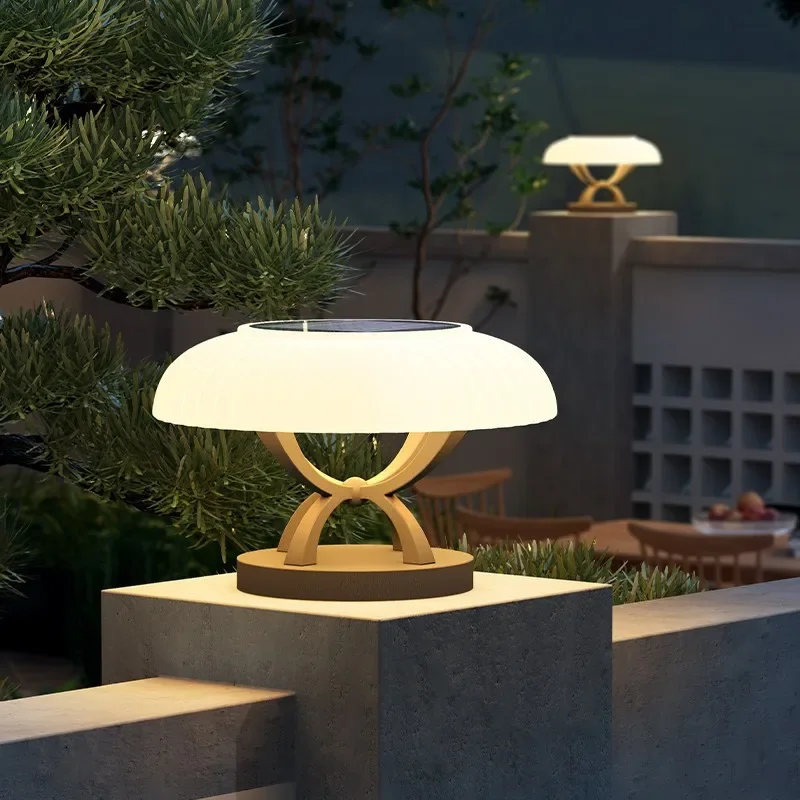 GHJUYIOL Настенные колонны фары на солнечной энергии для виллы наружные настенные