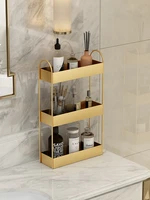 modern gold toilet bathroom basin settlement multi layer shelf desktop multifunction cosmetic finishing 3 layer storage shelf