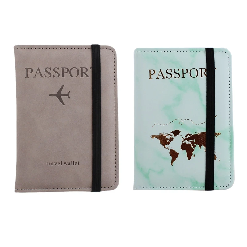 

Portable Travel Passport Holder PU Leather Credit Card Cover Case Protector
