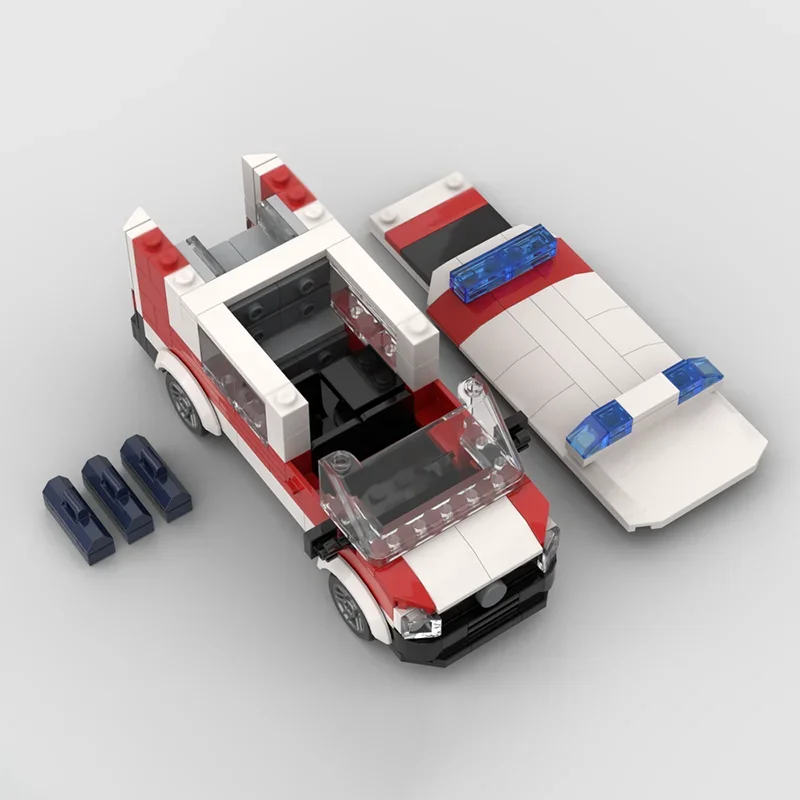 Модульный конструктор Urban Car Model Moc: Модель автомобиля скорой помощи T6 KDO, технологичный набор для сборки, рождественский подарок, игрушка для самостоятельной сборки (art.: 3920db7b58e2e) - 3920db7b58e2e
