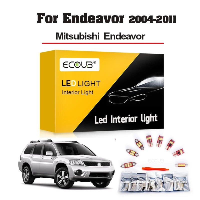 

17PCS LED Interior Light Kit for Mitsubishi Endeavor 2004 2005 2006 2007 2008 2009 2010 2011 Map Dome Trunk License Plate Lights