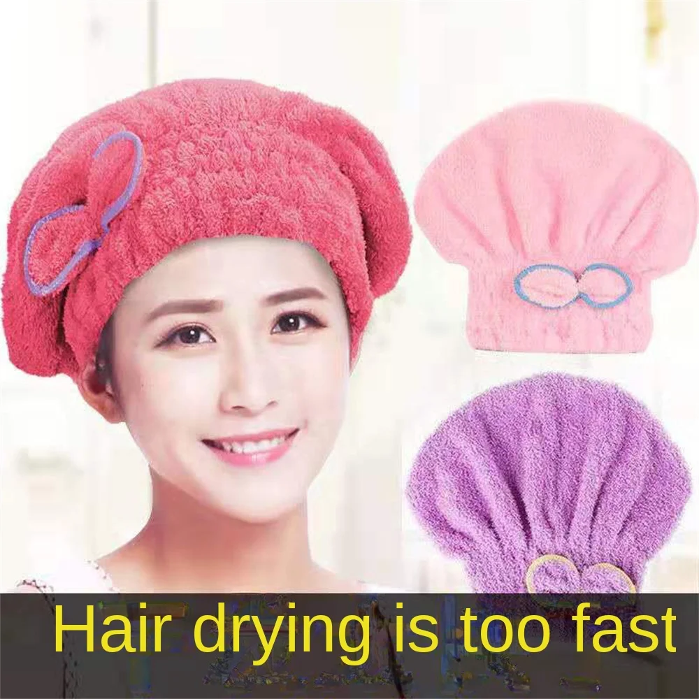 

Women Soft Microfiber Towels Bath Thicker Shower Long Curly Hair Cap Quick-dry Microfiber Hair Towel Cap Hat For Lady Head Girl