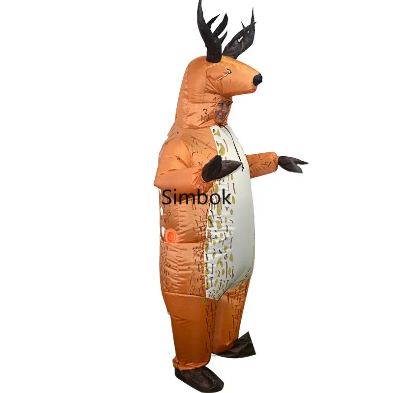 Рождественская Модель оленя Milu надувной фотокостюм для взрослых мужчин и женщин