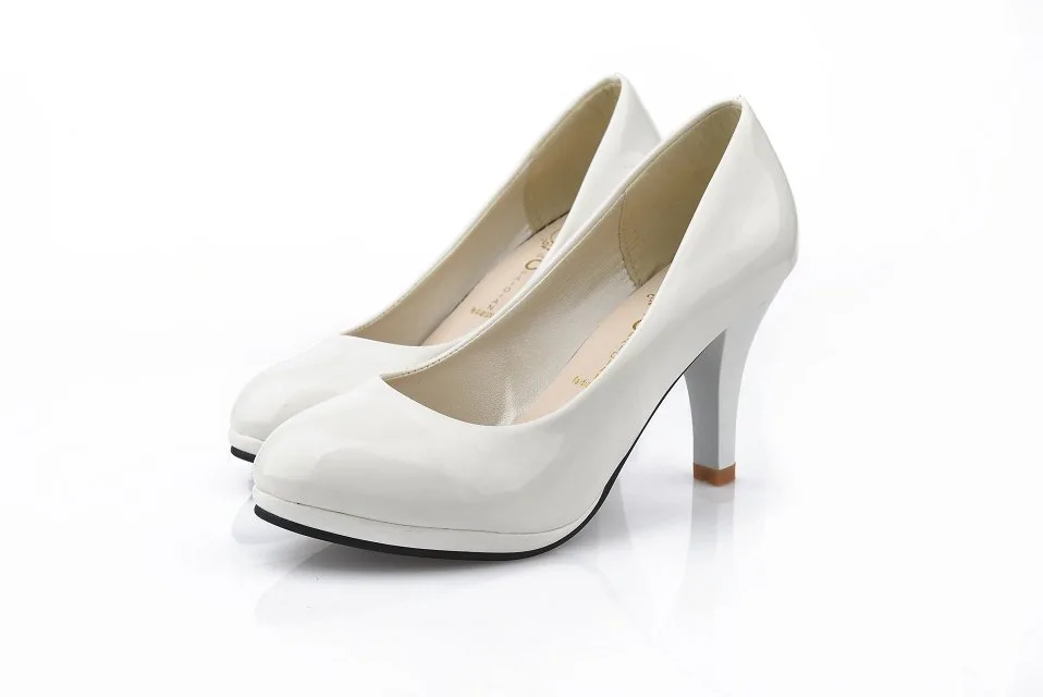 Женские свадебные туфли на высоком каблуке желтые или красные туфли-лодочки