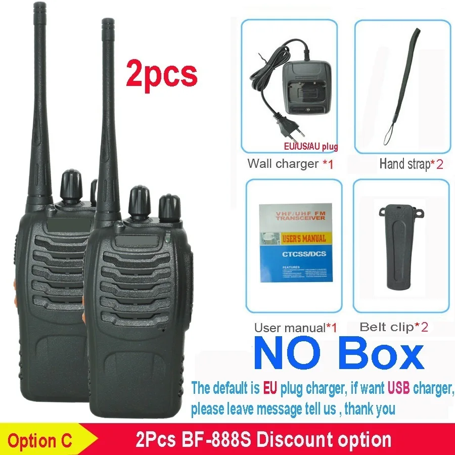 2 шт./компл. Baofeng BF-888S Walkie Talkie Portable Rdio Station BF888s 5W BF 888S любительский двухсторонний