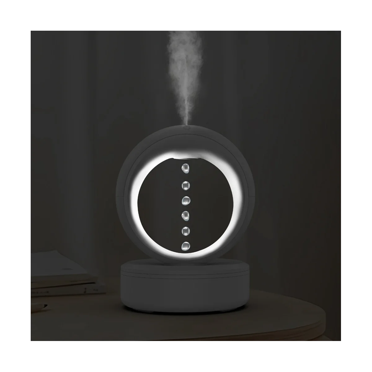 

Anti-Gravity Inverted Water Droplets High Mist Volume Essential Oil Aromatherapy Ambient Light Spray Mute Humidifier