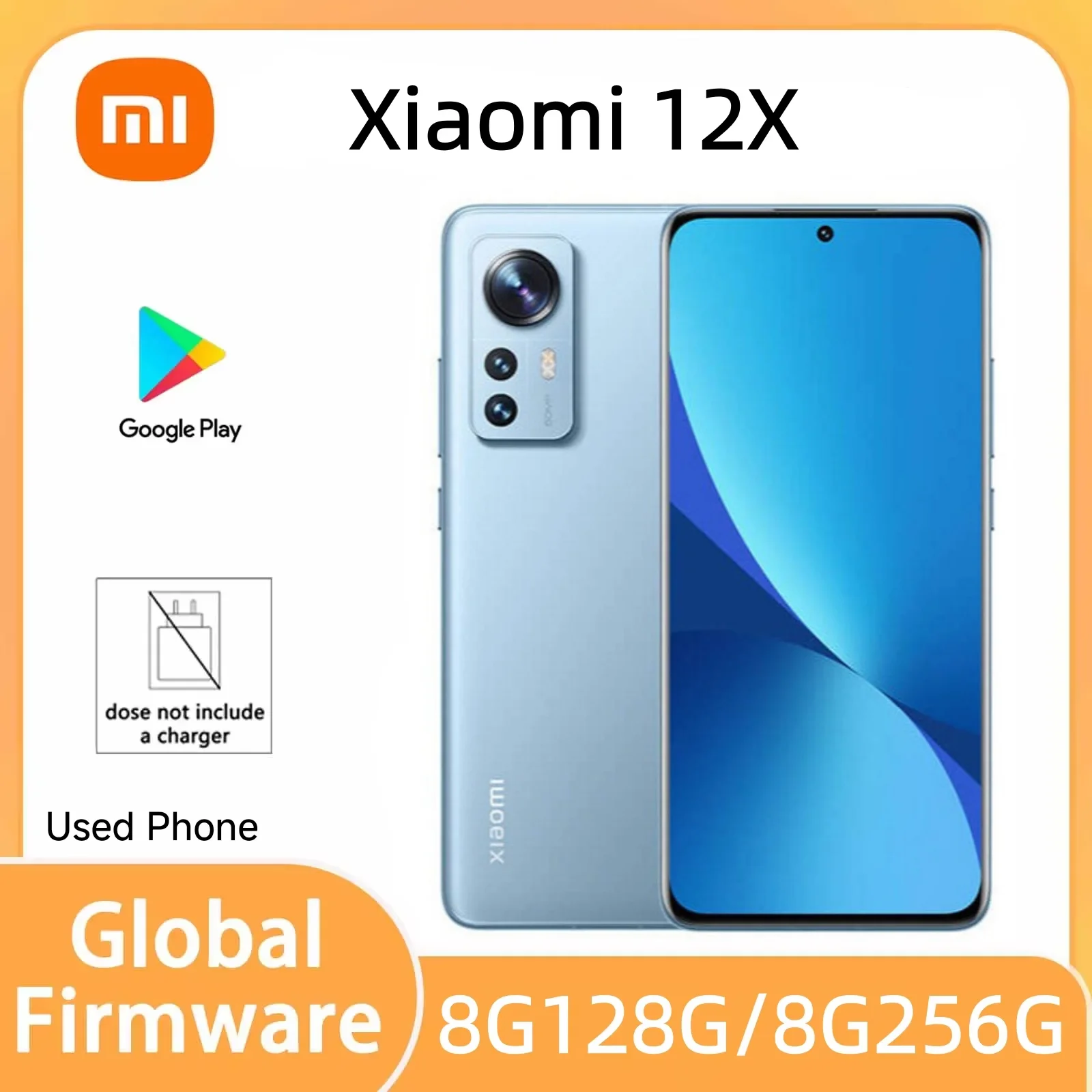 Фото Xiaomi 12X 5G с HyperOS 1.0, глобальная прошивка, Snapdragon 870, зарядка 67W, полноэкранный, разблокированный, б/у телефон