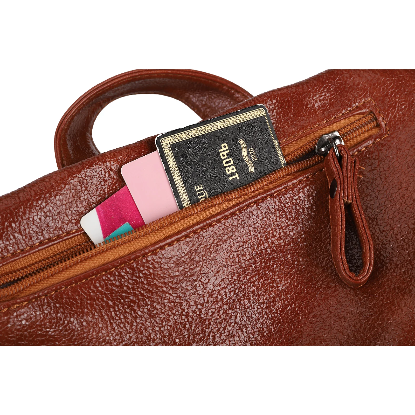 AFKOMST One Shoulder Women Fashion Print Solid Color Crossbody Bag PU Leather One Shoulder Bag