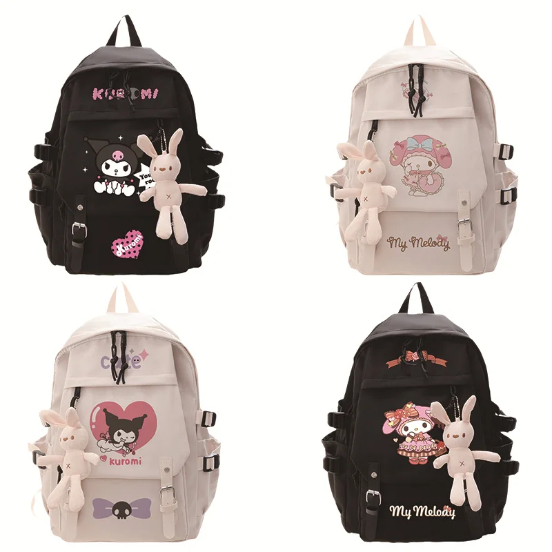 

Рюкзак Mymelody Kuromi, сумки через плечо Kawaii, аниме периферийный Японский Школьный ранец, вместительный школьный пакет для студентов