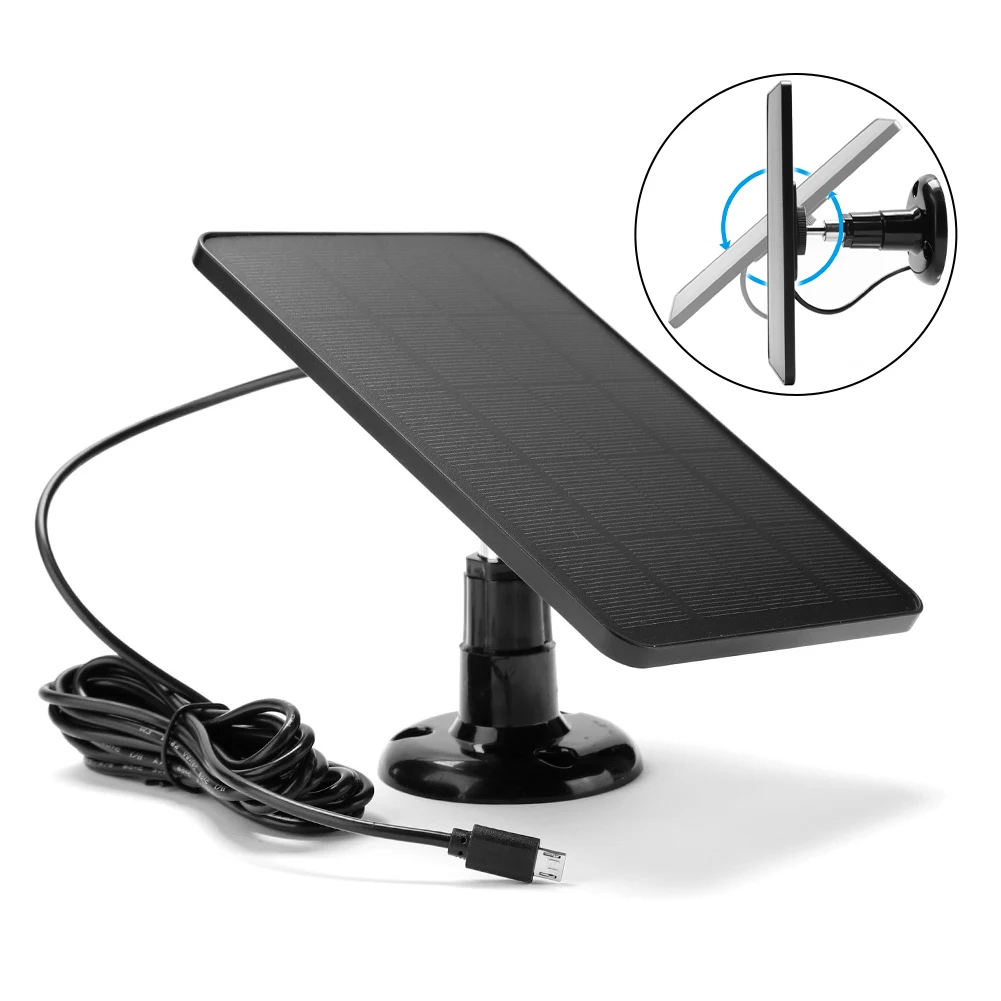 

4W 5V Solar Panel Charging Waterproof Portable Solar Panel For Security Camera Wireless Doorbell-Blink Video Doorbell