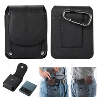 cowhide leather phone pouch case for samsung z flip 3 5g belt clip waist bag for motorola razr 5g p50 pocket holster phone cover