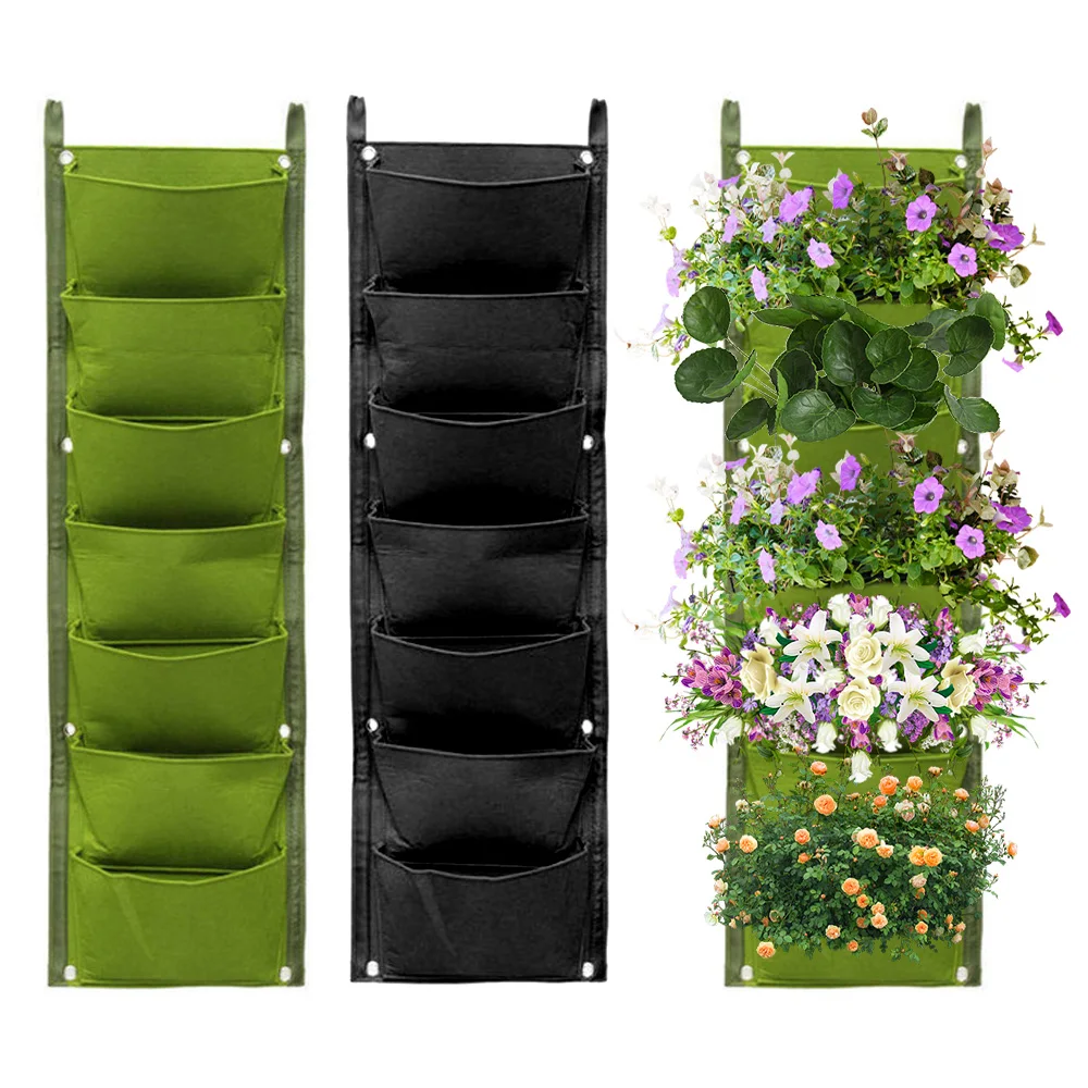 

Hanging Planter Flower Pots Layout Waterproof Wall Mount Hanging Flowerpot Bag Indoor Outdoor Use Garden Home Decor Accessories