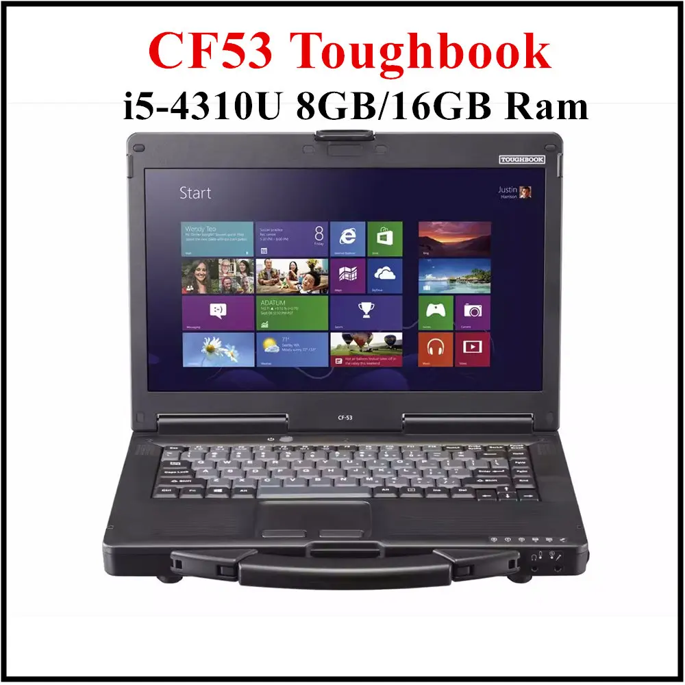 Для Panasonic Toughbook CF53 CF-53 Core i5-4310U 8GB Ram с SSD полностью защищенный MK4 для MB Star Diagnosis C4 C5 C6