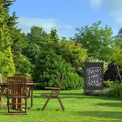 HOSNYE Bless the Lord Мешковина Садовый флаг Двусторонний O Моя душа Псалом Библейский