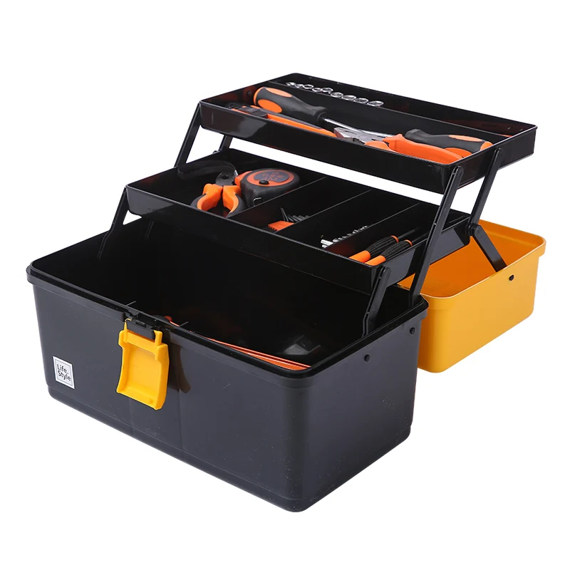 PortableTool Box Multi-function Large Tool Box Storage Plastic Suitcase Boxe Caja De Herramientas Tools Packaging Garage Storage